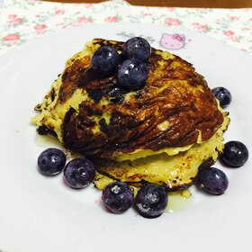 ふわふわお手軽パンケーキ♡小麦粉砂糖不使用♡